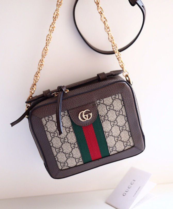 G.U.C.C Ophidia GG, Mini Shoulder Bag, GG Supreme Canvas, Luxury Fashion