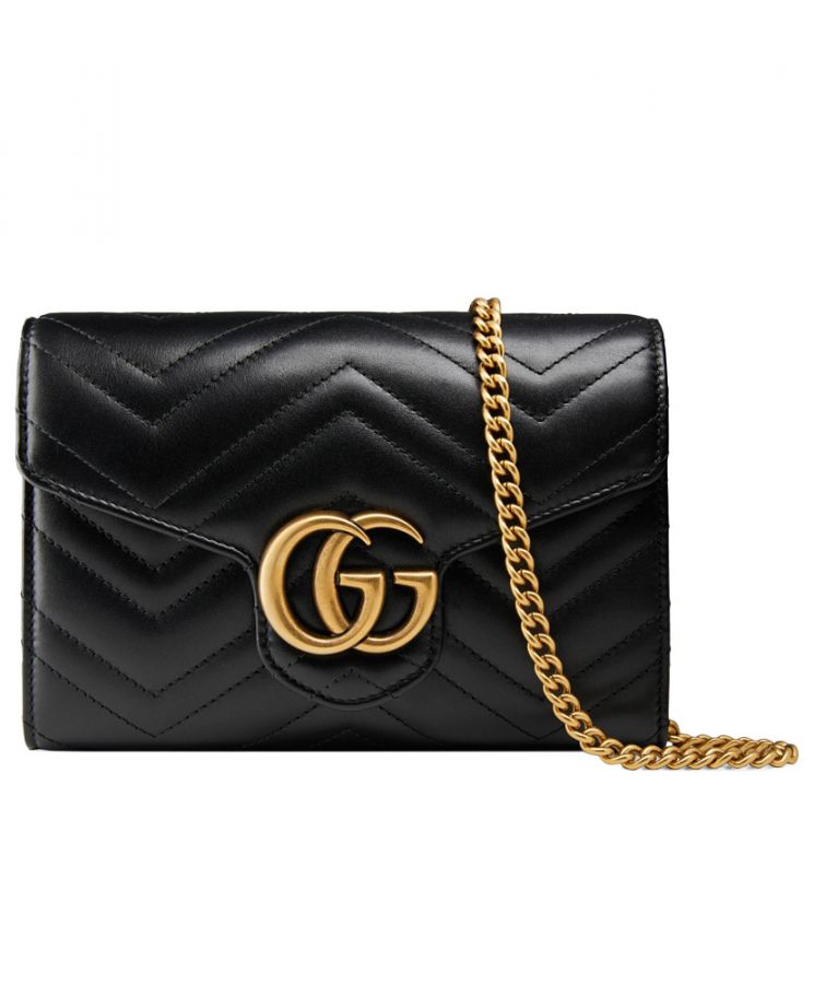 G.U.C.C GG Marmont Matelasse Mini Bag 474575 Black