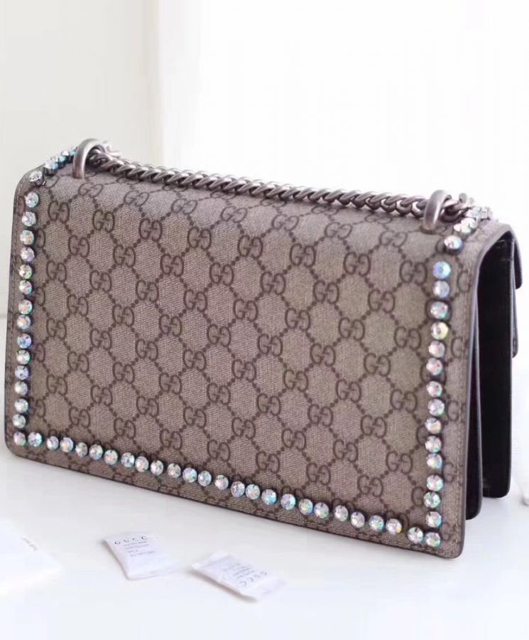 G.U.C.C Dionysus GG Supreme shoulder bag with crystals 400249