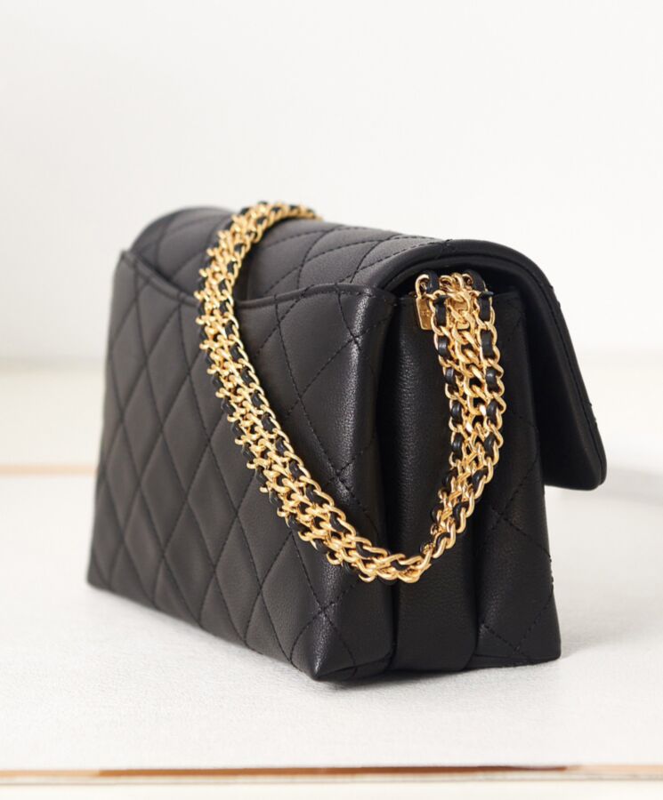 Cha.nel Small Flap Bag AS3994 Black