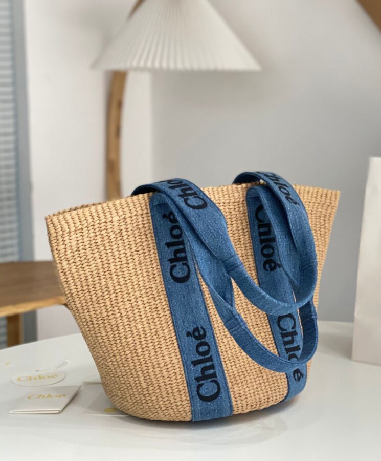 chl.oe Large Woody Basket Blue