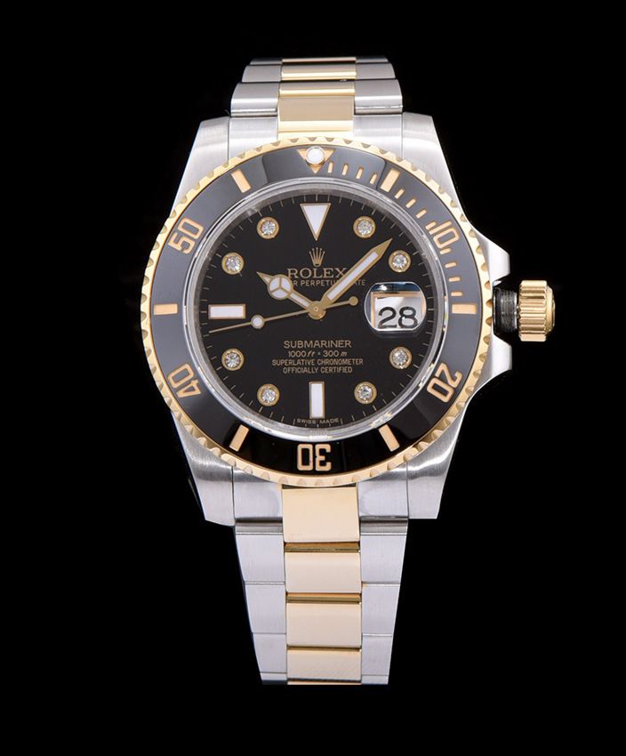 Ro.le.x Ceramic Submariner Watch Black