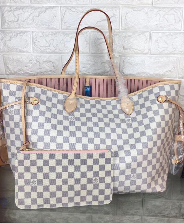 L.*V Neverfull GM N41604 White