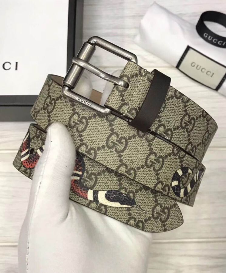 G.U.C.C Snake print, GG Supreme Belt, Alessandro Michele, GG Supreme canvas