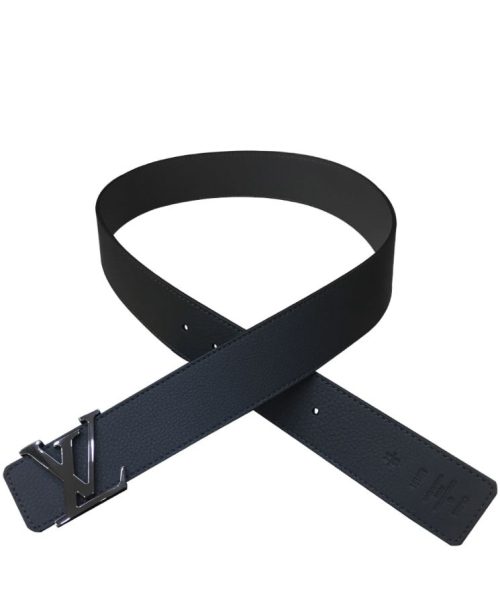 L.*V L.*V, Taurillon Leather Belt, Reversible Black Belt, L.*V Signature Buckle, Premium Leather Belt