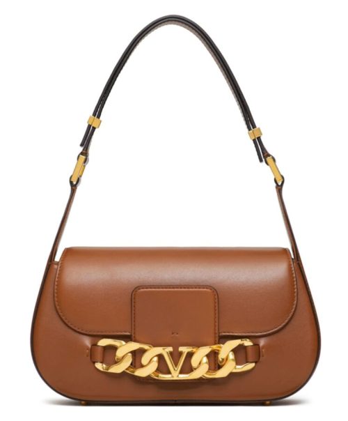 Valen.tino VLogo Chain, Calfskin Shoulder Bag, Luxury Valen.tino Bag, VLogo Chain Bag