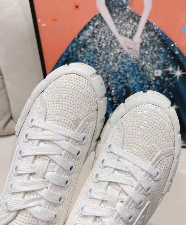 Pra.-da Women’s Double Wheel Sequin Sneakers