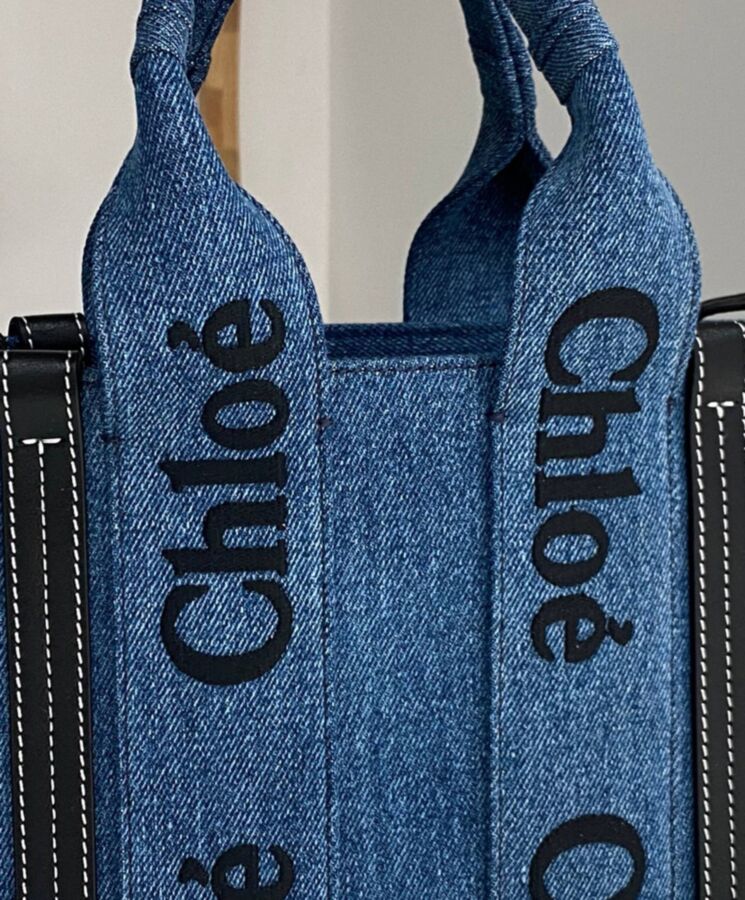 chl.oe Small Woody Tote Bag Blue