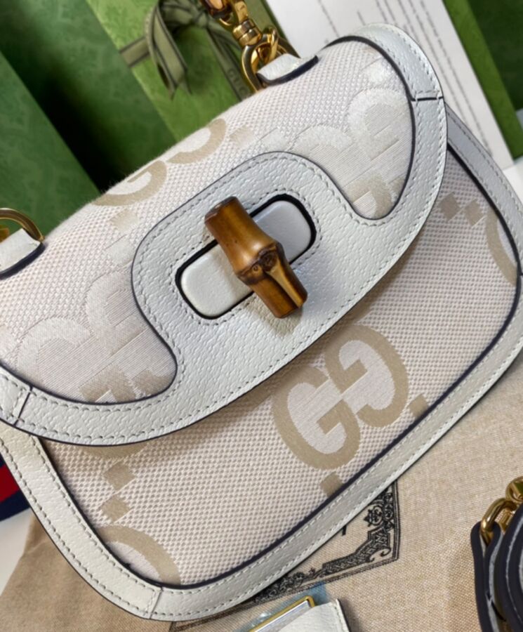 G.U.C.C Bamboo 1947 Small Bag Cream