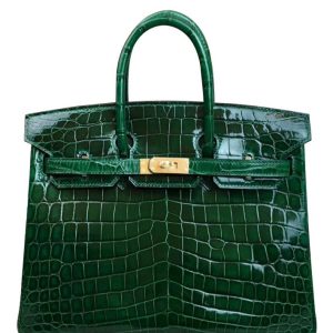 Her..mes Birkin 25, Crocodile Leather Bag, Luxury Handbag, Premium Her..mes Bag