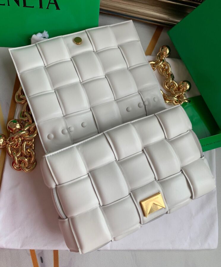 Bot.tega.Ven.eta Chain, Designer Imitation Bags, Luxury Leather Bag, Lambskin Cross-Body Bag, Gold Finish Hardware