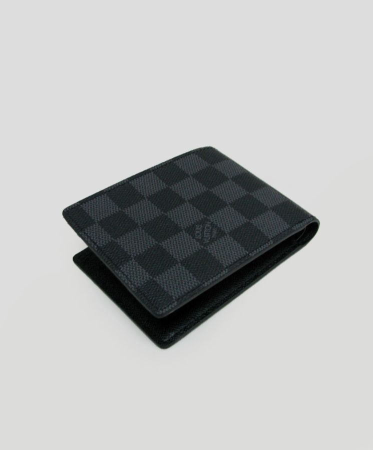 L.*V Damier Graphite Canvas Marco Wallet M62663 Black