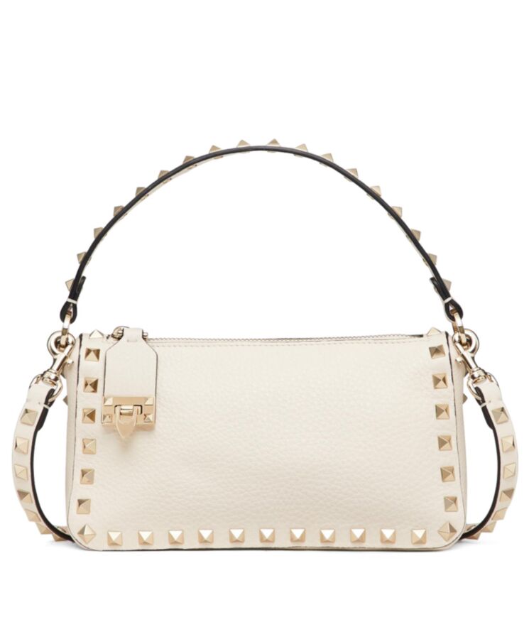 Valen.tino Small Rockstud Grainy Calfskin Crossbody Bag