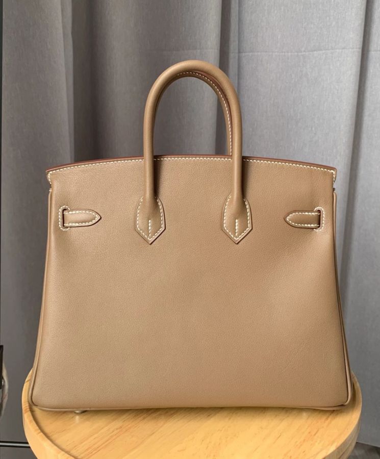 Her..mes Birkin 25 Swift Leather Gray