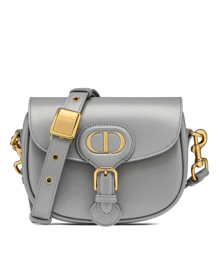 Di.ar Small Bobby Bag, Gray Di.ar Bag, Hobo Style Di.ar Bag, Di.ar Bag with Military Buckle