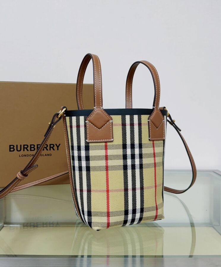 Bur.berri Mini London Tote Bag Coffee