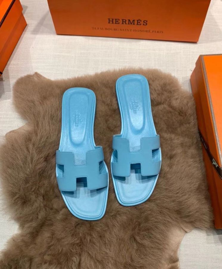 Her..mes Oran Sandal Light Blue