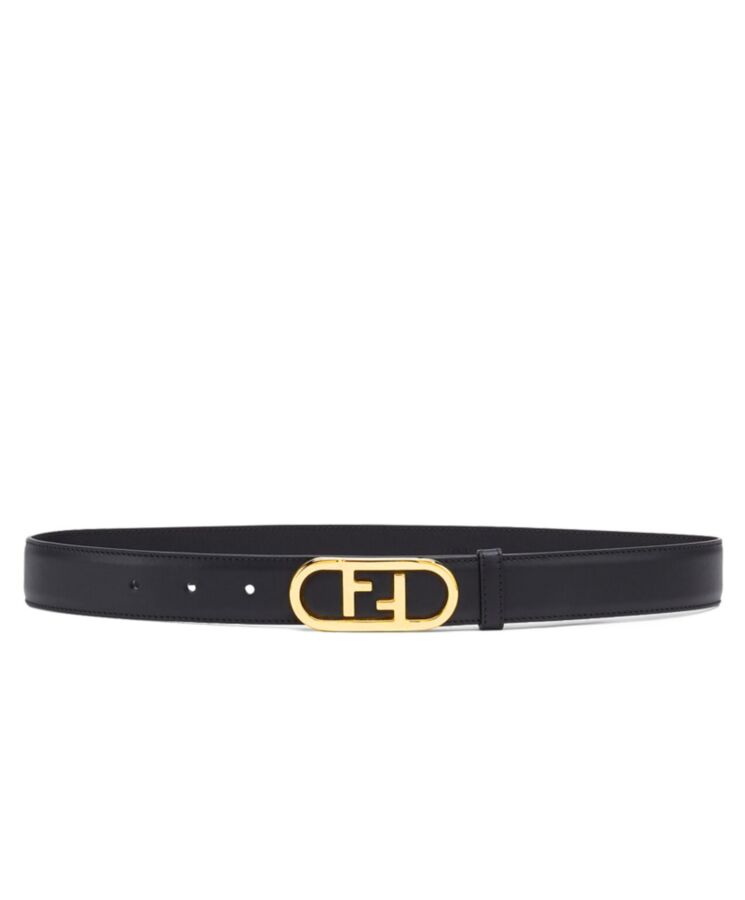 Fen.di Leather Belt Black