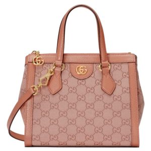 G.U.C.C Ophidia GG, GG Canvas, Pink Tote Bag, Rose Gold Hardware, Luxury Accessory