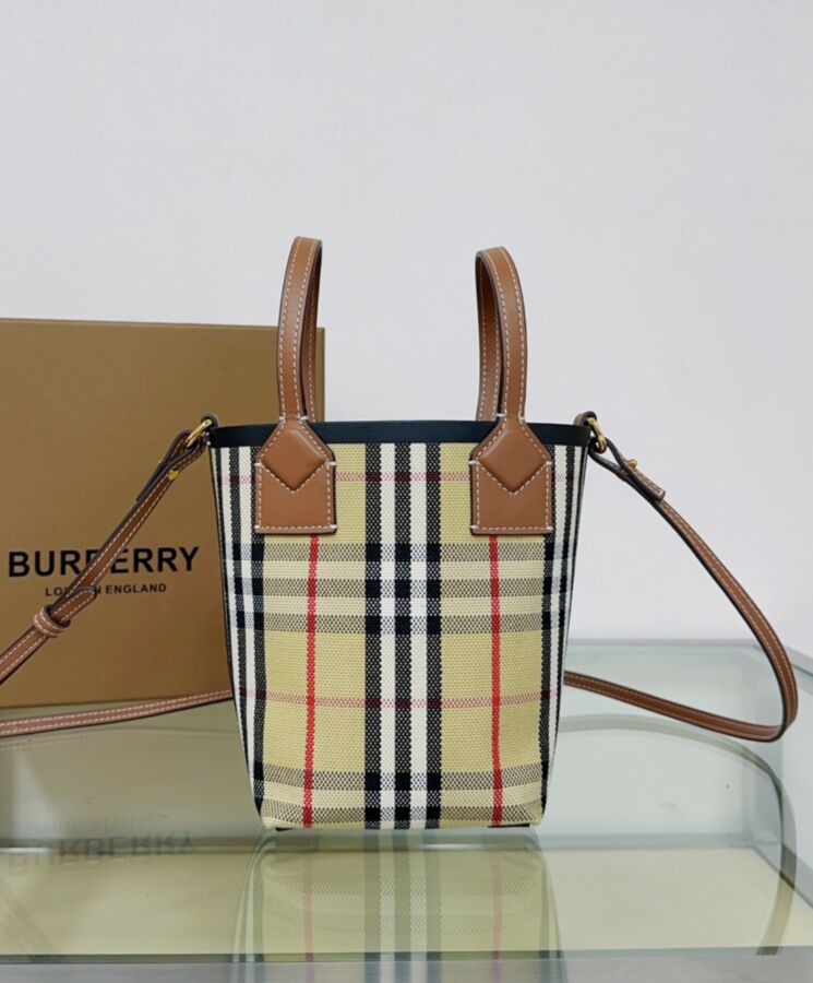 Bur.berri Mini London Tote Bag Coffee