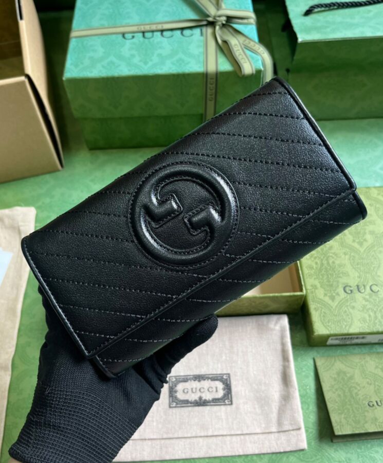 G.U.C.C Blondie Continental Wallet 760302 Black