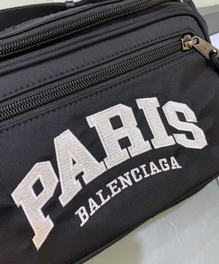 Balen.ciaga City Paris Explorer Belt Bag Black