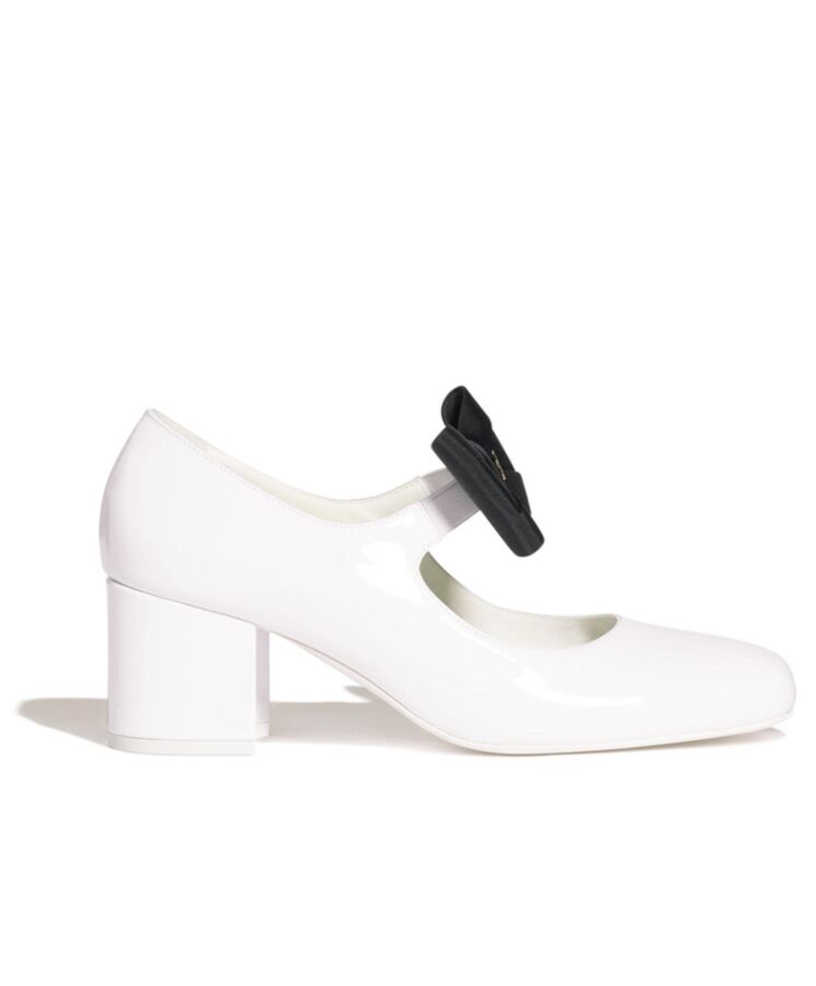 Cha.nel Women’s Mary Janes G45356 White