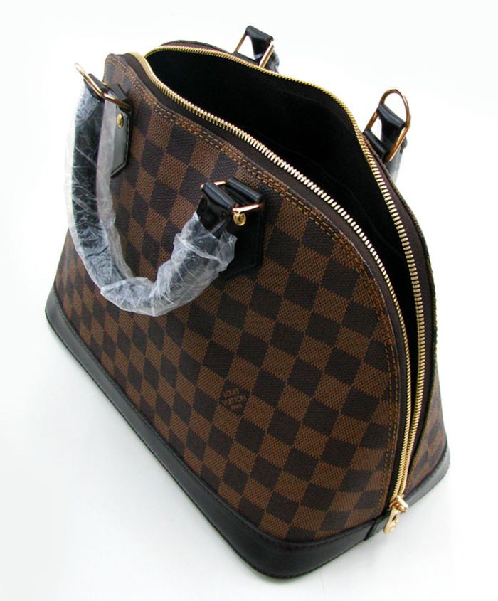 L.*V Damier, Luxury Handbag, Canvas Alma N53151 Brown