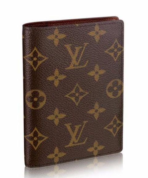 L.*V Passport Cover, Luxury Travel Accessory, Monogram Canvas, Grained Calf Leather, M64502